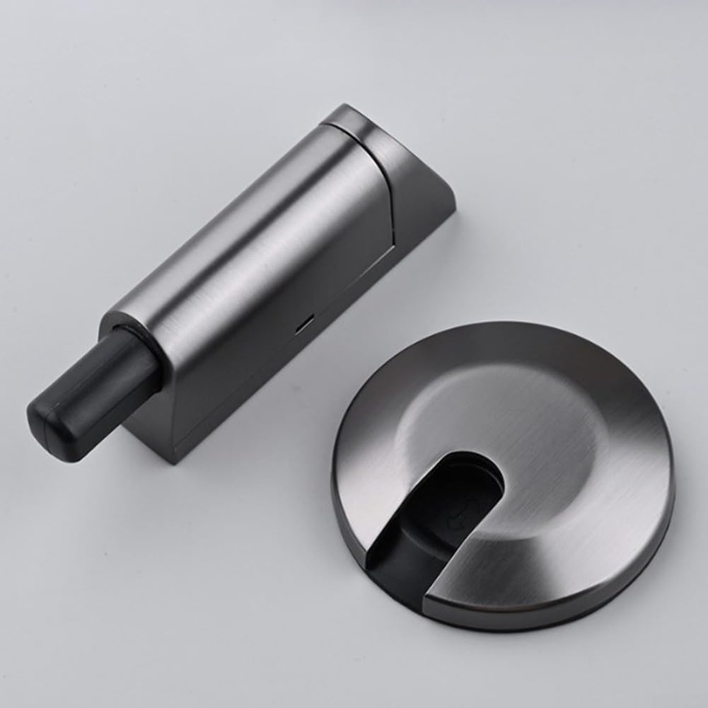 tope de puerta， Tope de puerta anticolisión for dormitorio, baño, sin perforaciones, silencioso, for puerta de suelo.(Gray)