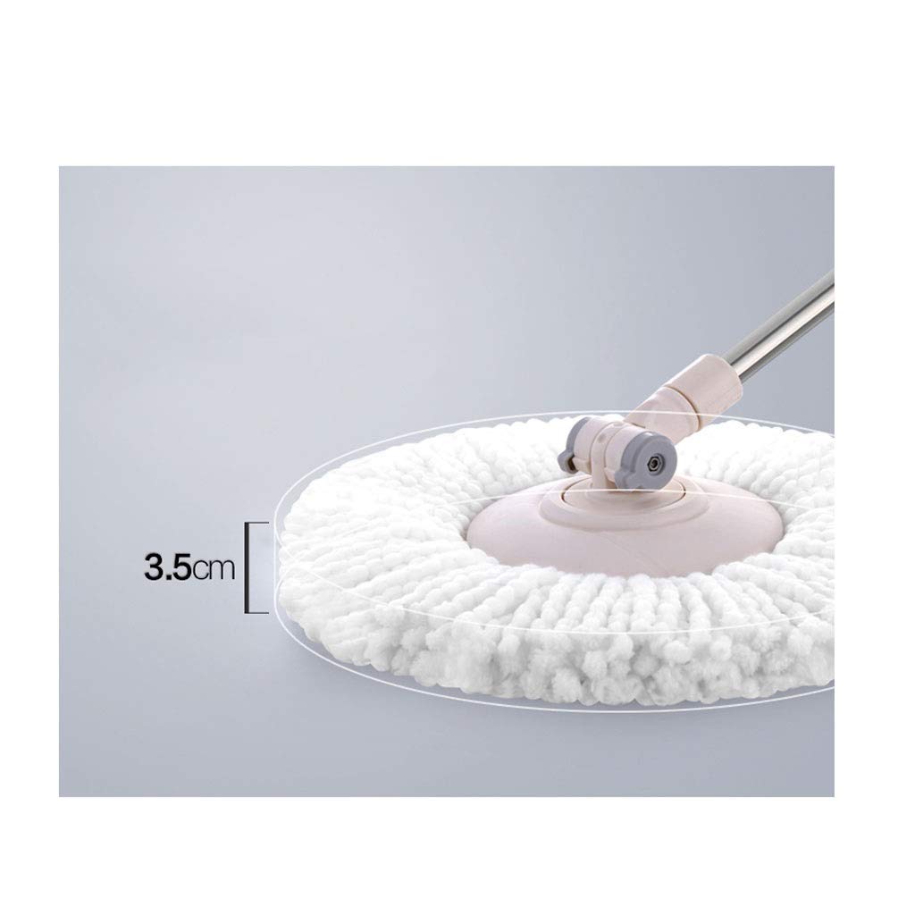 Fregona giratoria, trapeador y Cubo con 2 Almohadillas Limpieza de Pisos Microfibra