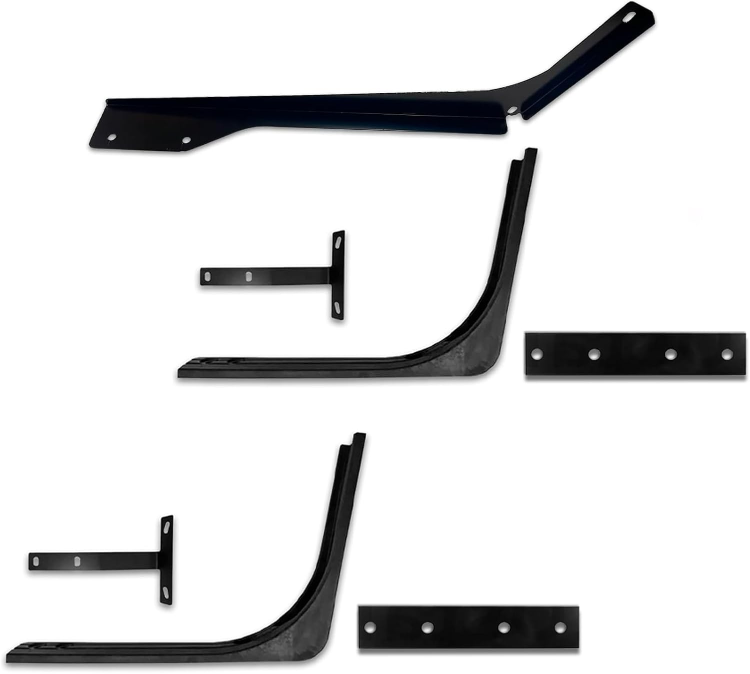 KOZAK Lower Behind Cab Cabin Wind Fairing with Extension, Right Passenger Side, Includes Mounting Brackets Compatible with Volvo VNL 2004-2017, Logo, License Plate Frame, Windshield Wipers, and Vest