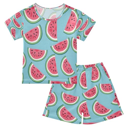 senya Short Sleeve Pajamas Sets Summer Cotton Sleepwear Watermelon