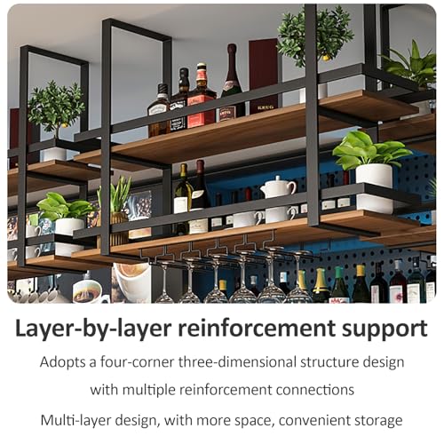 Support de bouteille de vin suspendu industriel pour désencombrer vos comptoirs - 6