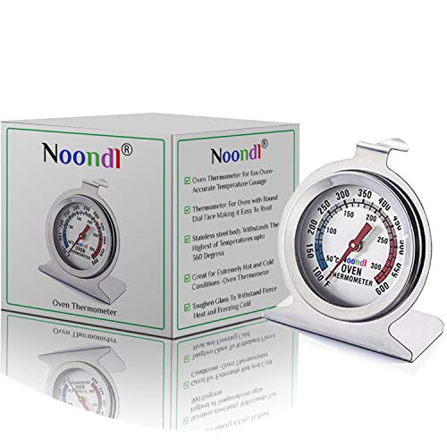 Oven Thermometer for Gas Oven Electric Oven AGAwith Bosilicate GlassMeasures Celcius and 310 Farenhiet by Noondl