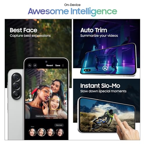 Image of Samsung Galaxy A56 5G (Awesome Light Gray, 8GB, 256GB) | Metal Frame | Gemini Live | Awesome Intelligence (AI): Circle to Search, Instant Slo-Mo, Auto-Trim, Object Eraser | Flagship Grade Camera