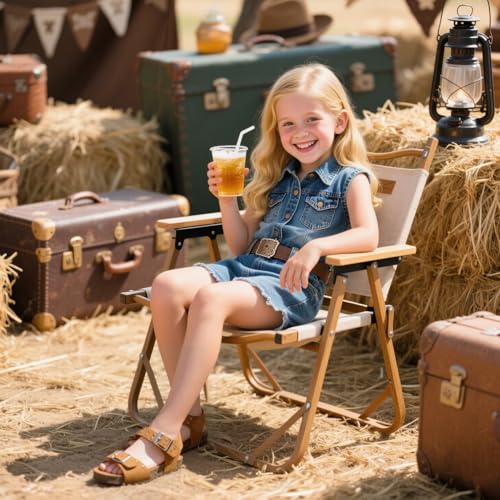 Felix & Flora Toddler Girls Sandals Flower Girl Cork Footbed Open Toe Comfort Princess Summer Flat Shoes2