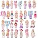 Huang Cheng Toys Pack of 10 4'' Mini Doll with Colorful Clothes Costume