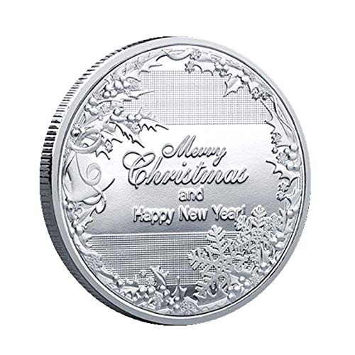Merry Christmas Santa Claus Commemorative Collection Coin,Happy New Year (D)