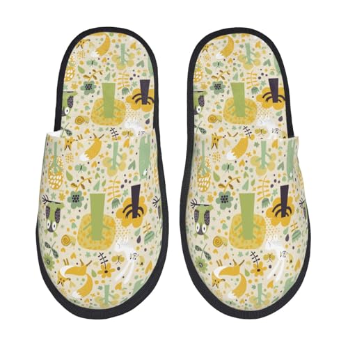Animal Tree Print Women Slippers Home Furry Shoes Keep Men Couples Shoes Warm For Women-