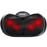 NURSAL Shiatsu Neck and Back Massager - 3D Deep Kneading Massage Pillow with Heat Spa Therapy for Neck, Thigh, Calf, Feet, Shoulder and Back Fatigue, Stiffness and Pain Relief - With 2 years Warranty.