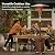 EAST OAK 55,000 BTU Propane Patio Heater with Round Table & Stainless Steel Burner, Outdoor Heater with Wheels, Ideal For Large Patios, Gardens, Outdoor Events, and Commercial Use, Bronze