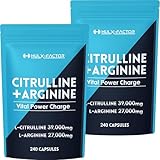 【医師監修】 ハルクファクター シトルリン アルギニン 66000mg 2袋セット サプリ 亜鉛 マカ 厳選12種 240粒 国産