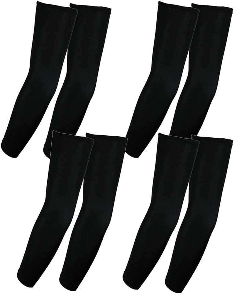 4 Pairs UV Protective Compression Arm Sleeves for Bike Hiking Golf Cycling All Outdoor Activities