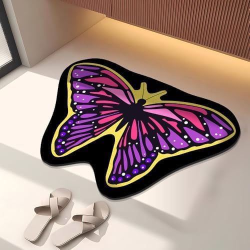 Tapis de salle de bain en diatomite violet 50x80 cm anti-dérapant
