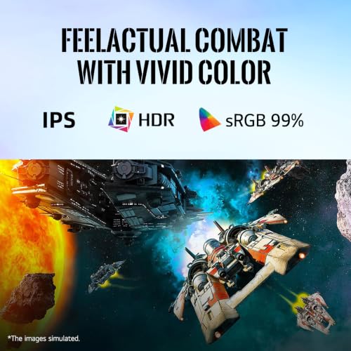 Image of LG 27 inch Gaming Monitor, Full HD 1080p IPS Display, 144Hz Refresh Rate, 1ms MBR, NVIDIA G-Sync Compatible & AMD FreeSync, HDR10 sRGB 99%, Built-in Speakers, HDMI& DP, Height & Tilt Adjustable Stand
