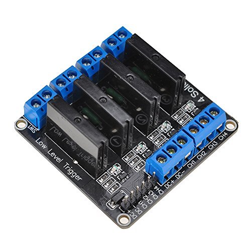 Lysignal 5V Módulo de relé de estado sólido de 4 canales con fusible para Arduino Uno Duemilanove MEGA2560 MEGA1280 Frambuesa Pi ARM DSP PIC