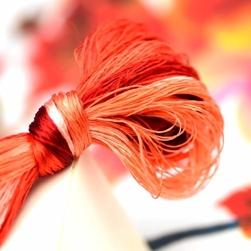 Image of 4 Skeins Mulberry Silk Floss Embroidery Thread Floss-Cross Stitch Threads China Silk Woven Jewelry Threads DIY Sewing Kits (05)