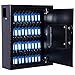 HOMCOM 40 Key Steel Wall Mount Lockable Key Organizer Storage Cabinet with Key Tags - Black