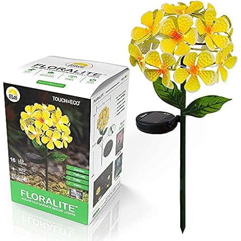 Touch Of ECO Solar LED Metal Flower Stake Light - Perfect for Your Garden, Patio, Walkway, or Outdoor Living Area - Includes 1 Flower Light Cover