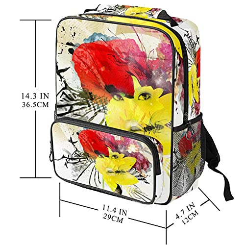 Sac à dos imprimé aquarelle de chat avec compartiment PC portable - 5
