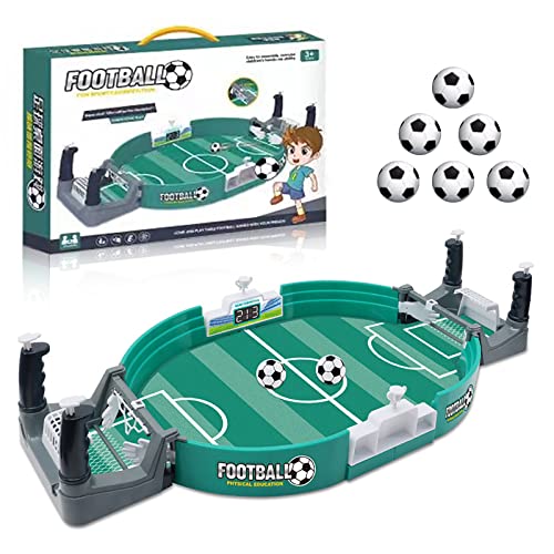 Ambolio Interaktives Tischfußballspiel Mini Tischkicker Tischfussball mit 6 Fußbälle Tischkicker Spiele Desktop Spielzeug Tisch Fußball Kit Spieler Party Tischkicker für Kinder und Erwachsene