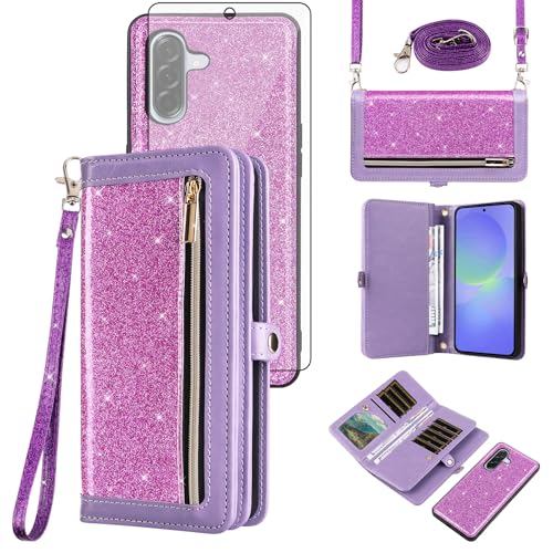 Protection Samsung Galaxy A36 5G housse fermeture éclair et porte-cartes A366U