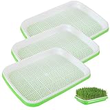 3 Stück Kresse Anzuchtschalen, Sprossen Anzuchtset, Keimschalen Für Sprossen, Sprossen Anzuchtset, Microgreens Starter Set Für Küchenkräuter, Balkon Gartenarbeit, 22 * 14cm