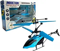 Avião Helicóptero Drone Recarregável Usb Sensor De Mão, Brinquedo Infantil. (Azul)