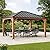 Modern Shade Tranquil Grove Wood Gazebo 12' x 14', Permanent Grill Gazebo with Galvanized Steel Hardtop Roof, Cedar Framed Wooden Pavilion for Garden, Backyard