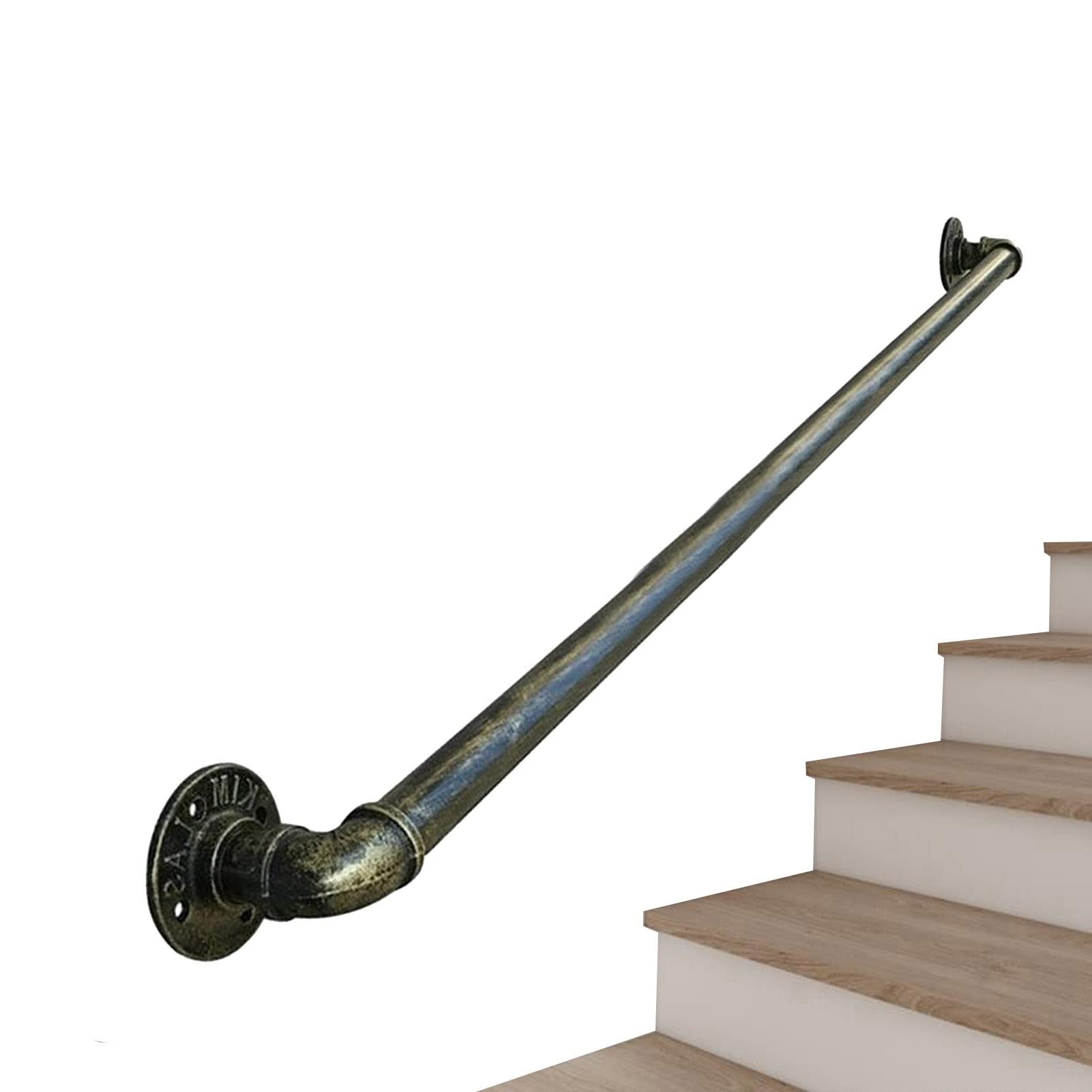 Rampe d'escalier sécurisée bronze pour marches intérieures et seniors