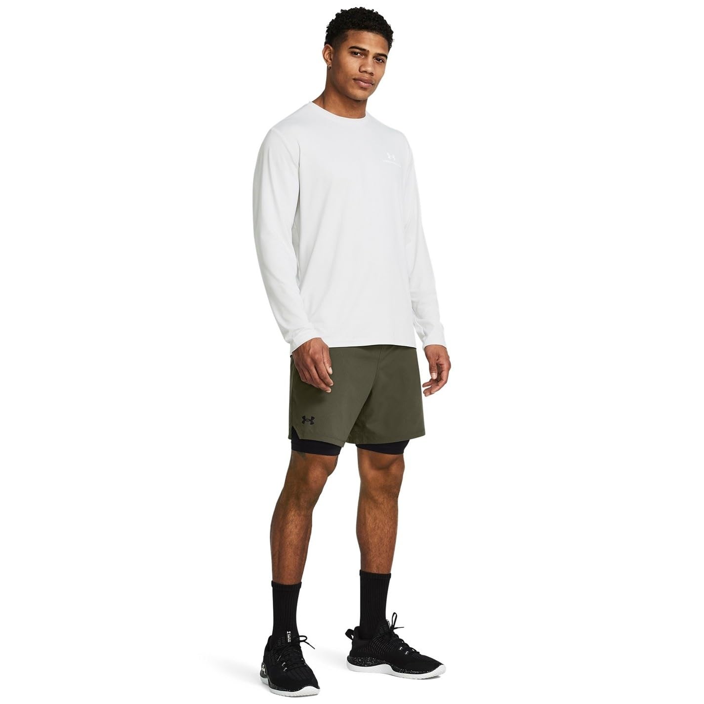 Under Armour Short Vanish Woven 2in1 Kaki/Noir XL