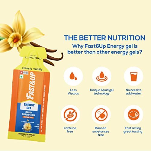 Image of Fast&Up Energy Gel- Classic Vanilla flavour - Pack of 10 Gel Sachets