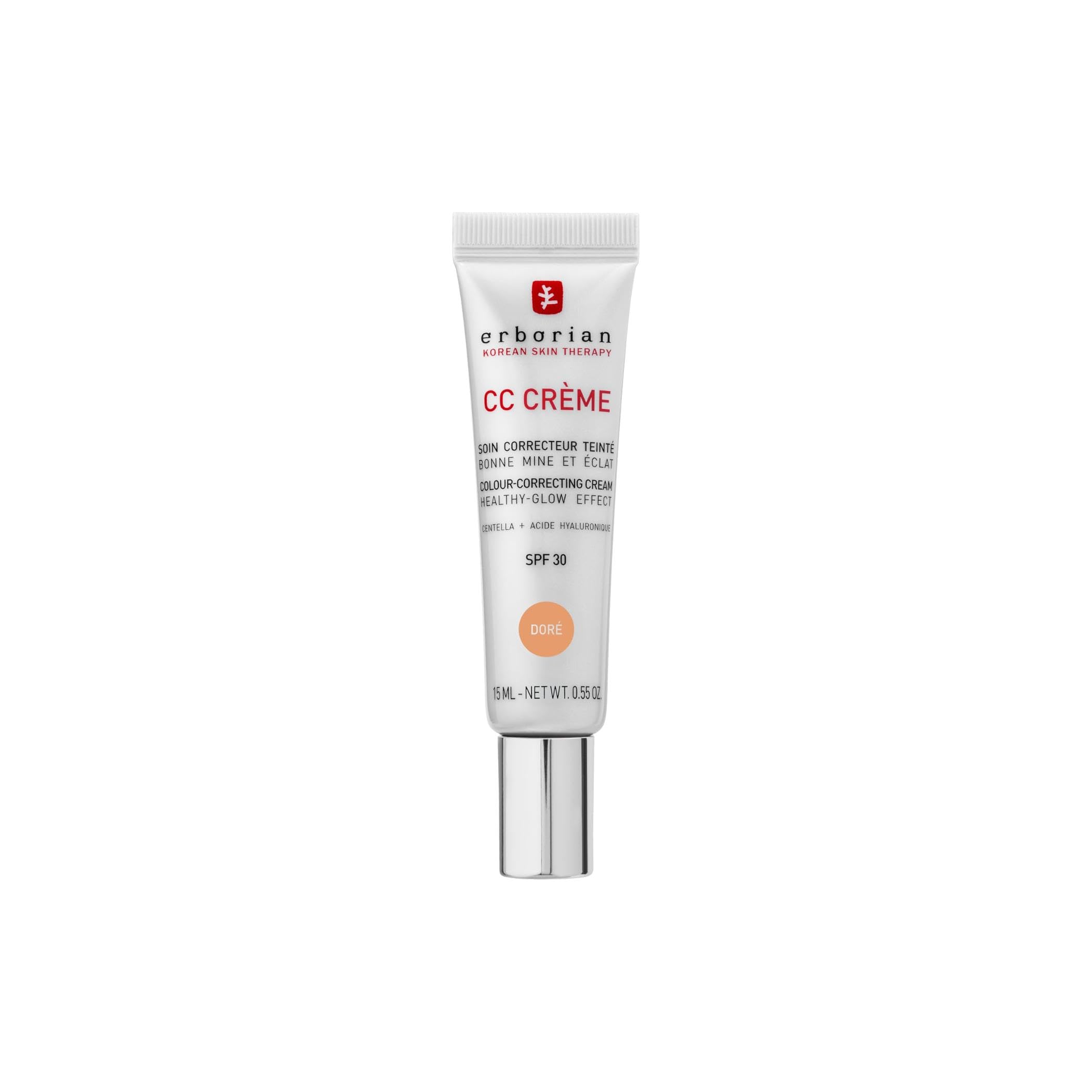 Erborian - CC Crème alla Centella Asiatica - Crema Viso Illuminante ad Alta Definizione e Trucco - Protezione Solare SPF 30 - Cosmetica Coreana