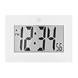 MARATHON Large Digital Wall Clock with 8” Display, White - Easy to Read