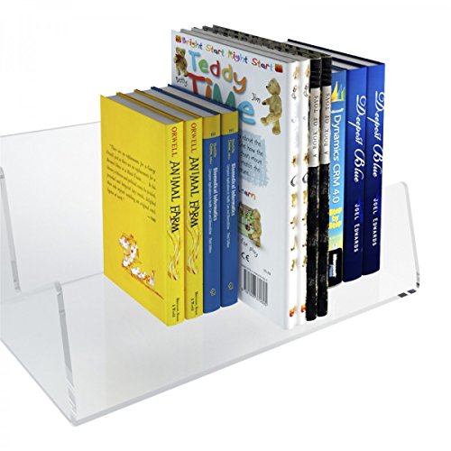 DesignPlex Mensola Porta Libri in plexiglass Trasparente - Misure: 39x19x H22 cm.