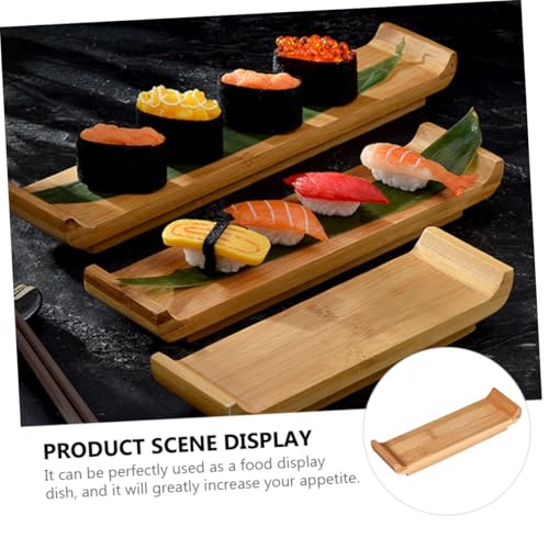 Bandeja de Sushi Japonesa de Madera Pequeña miniatura 7