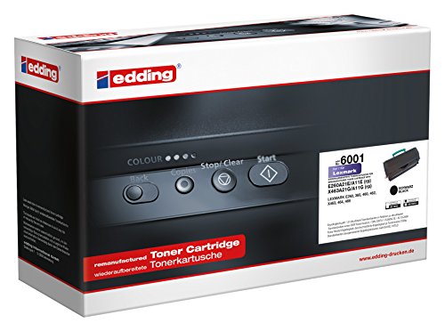 Toner Edding 6001 équivalent Lexmark E260 A21E : Imprimez 3500 pages sans taches