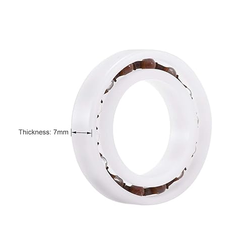 Miniatura 3 de uxcell 6804 rodamientos de plástico 0.787x1.260x0.276 in bola de vidrio jaula de nylon 5pcs