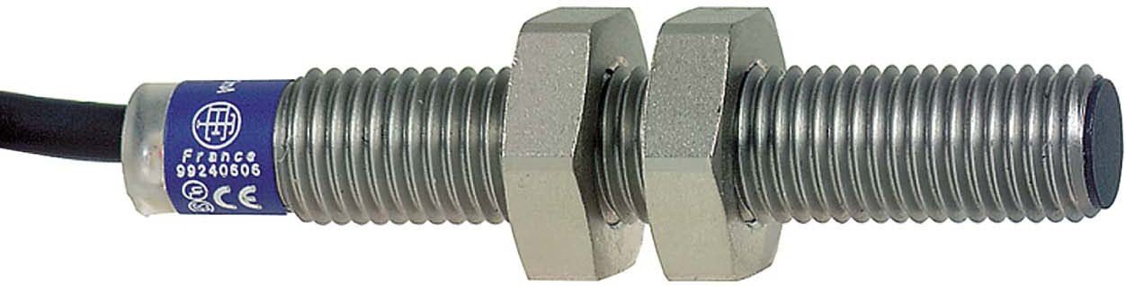 Schneider XS1M08NC410 XS1-Induktiver Näherungsschalter M8, L50 mm, Edels., Sn 1,5 mm, 12-24 V DC, 2 m Kabel