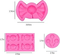 Vista 2 de 3 moldes para fondant de piruletas, moldes de decoración de pasteles en forma de caramelo para hornear cupcakes, para pudín, muffins de sartén
