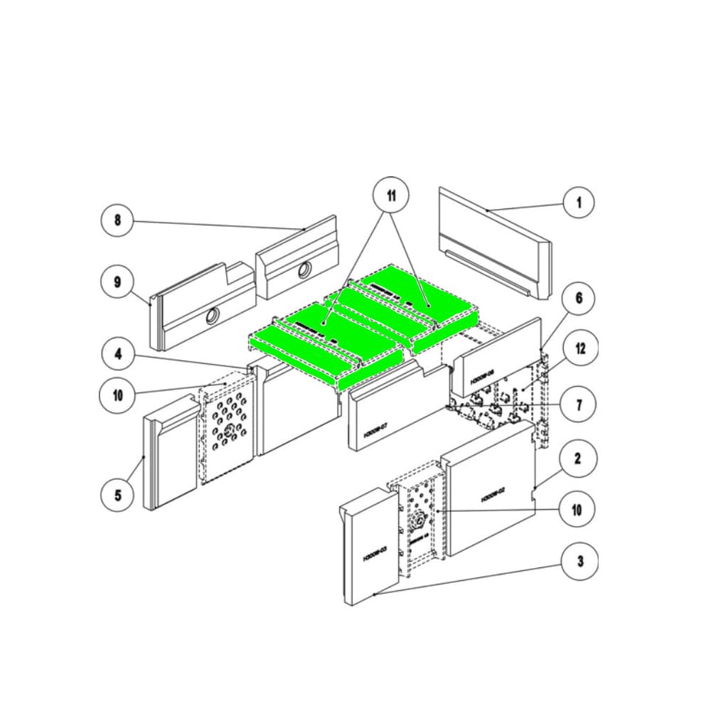 Ersatzteil LEDA für Kachelofeneinsatz Diamant H200 W Umlenkhaube