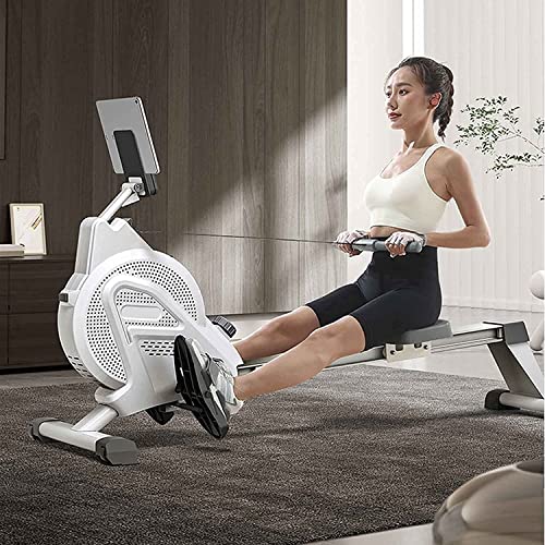 Image of Magnetic Resistance Rowing Machine 242 LB Weight Capacity Foldable Rower /Comfortable Seat Cushion (Color : White)
