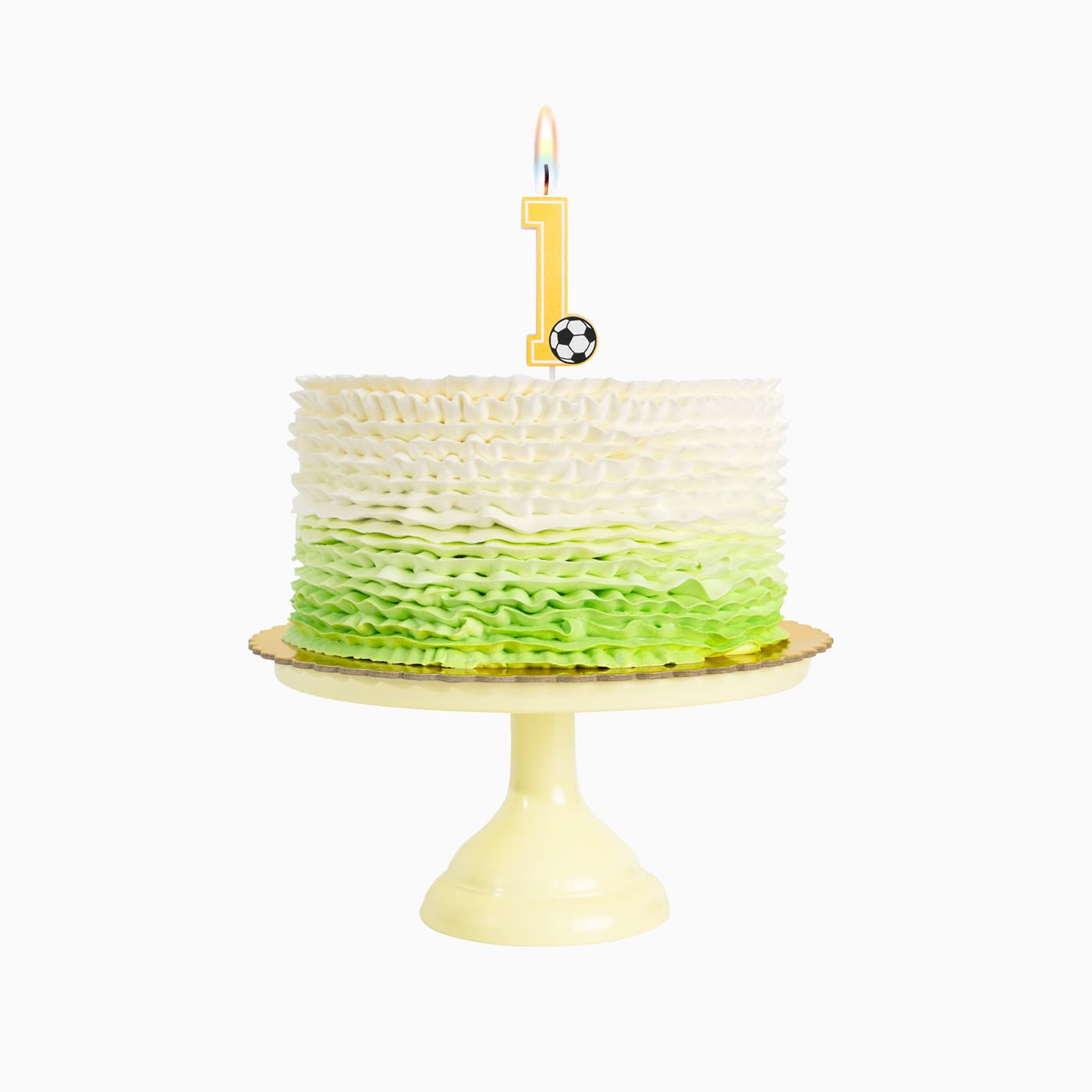 Horeca Collection - Candela Calcio Numero 9-7,5 Cm - Candele di Compleanno - Candela Numerica per Torta - Decorazione Anniversario - Pallone - Birthday Candles