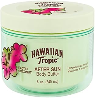 Hawaiian Tropic After Sun Lotion Moisturizer and Hydrating Body Butter with Coconut Oil, 8 Ounce