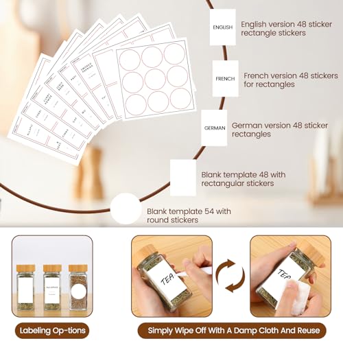 Lannvan Barattoli Spezie - 24pcs Barattoli per