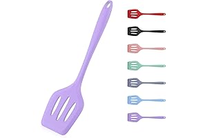 High Heat Resistant Slotted Purple Spatula for Eggs, Fish, and More -...