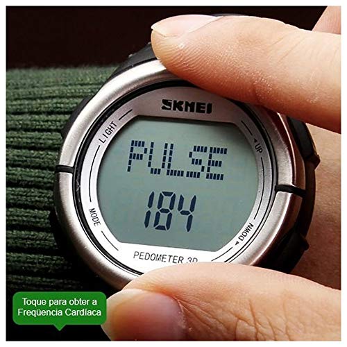 Relógio Esportivo Digital, Skmei, Pedômetro, Masculino, 1058, Preto