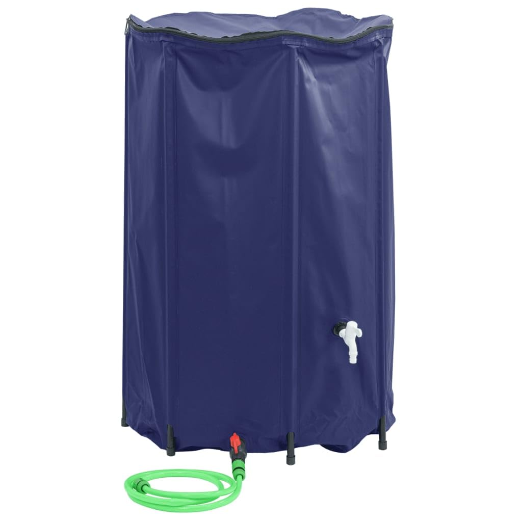 Homgoday Depósito de agua con grifo plegable de PVC de 1000 L