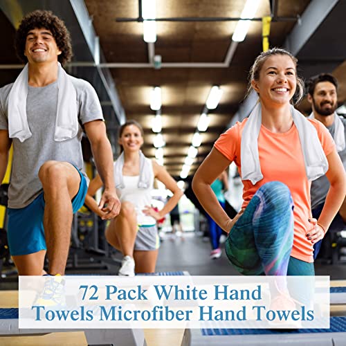 Moukeren 72 Pack Hand Towels,16 X 27 Inch Salon Towels Spa Towels For Facial Barber Towels Bleach Proof Towels Bulk For Gym, Spa, Hotel, Kitchen (White) #TOP3