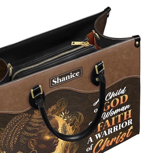 Personalized Leather Handbag for African American Woman, Custom Purses For Black Women, Gifts for Women - Christmas Gifts3