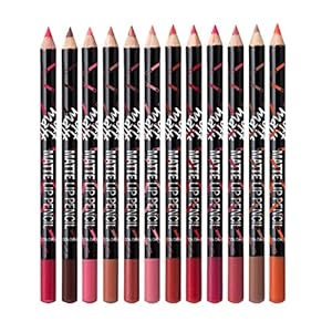 Lápiz labial mate impermeable Frcolor delineador de labios de larga duración 12 Piezas