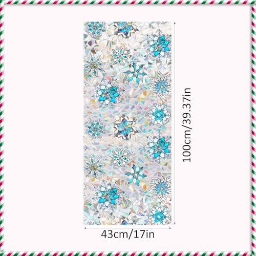 Película para ventana Snowflake de 17.7 x 43.3 pulgadas miniatura 7